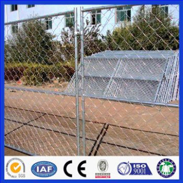 Temporary Fence With Chain Link Mesh Filled